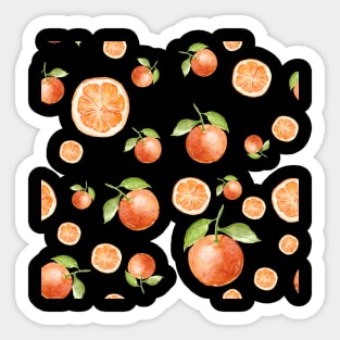 citrus with leaves and orange slice Sticker